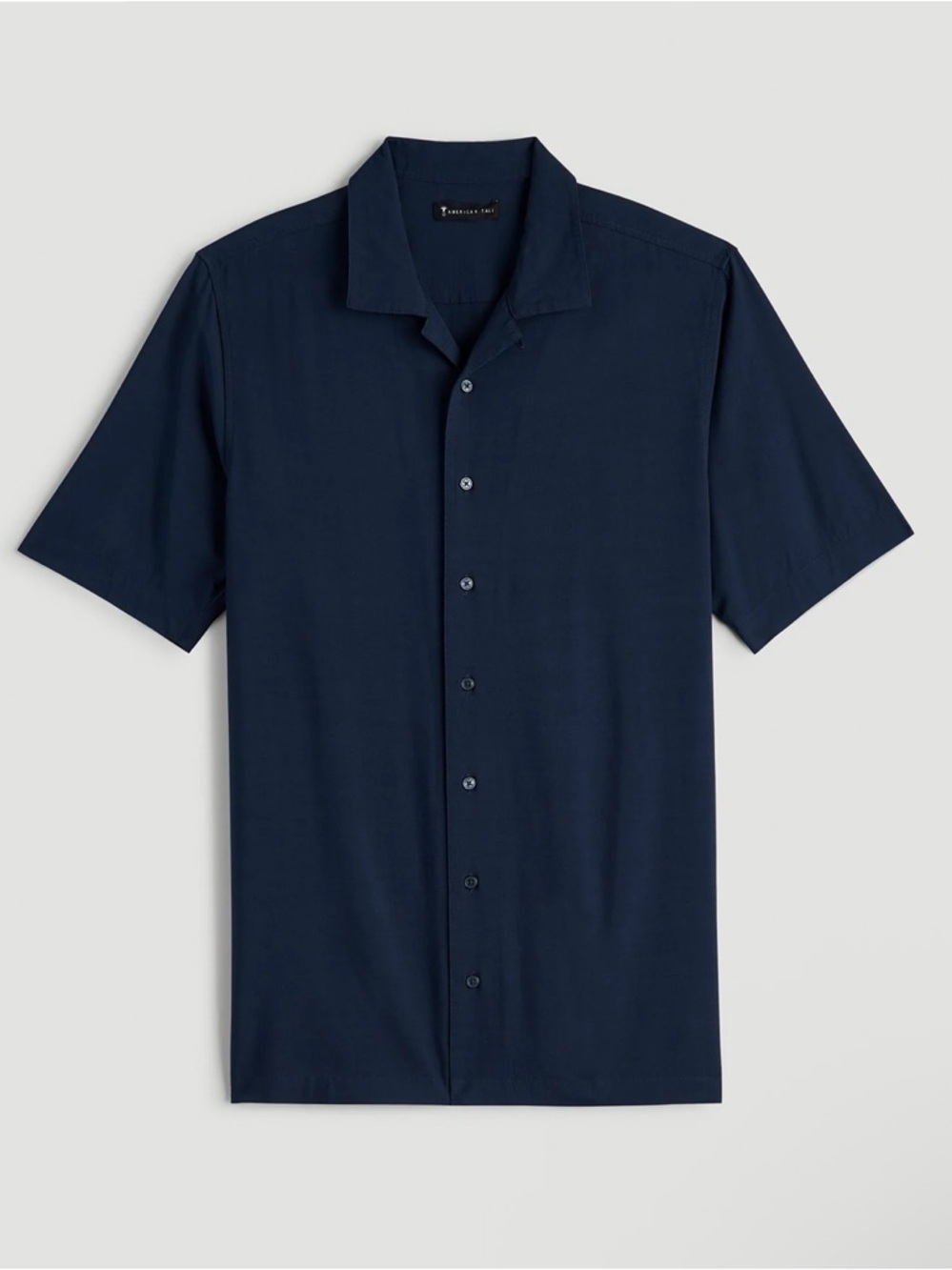 AMERICAN TALL Navy Short Sleeve button up Shirt EXTRA TALL Medium